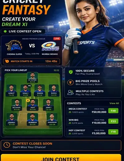 Come (Come App) fantasy cricket & matchday visual 3